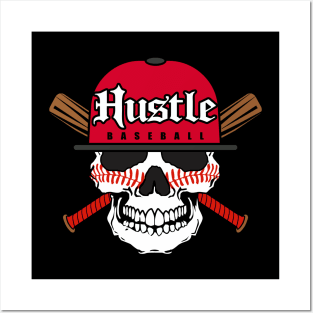 Hustle Baseball Logo Posters and Art